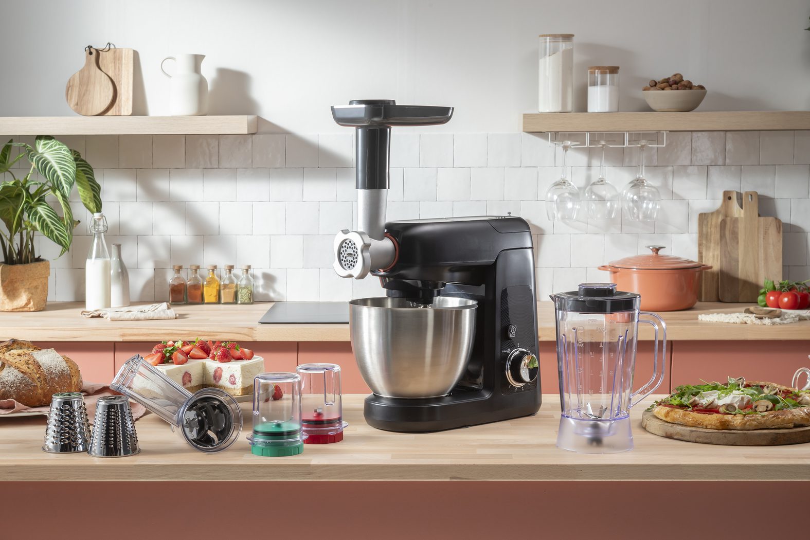 TEFAL QB525838 Bake Partner fekete konyhai robotgép 1100 W teljesítménnyel – 3. kép