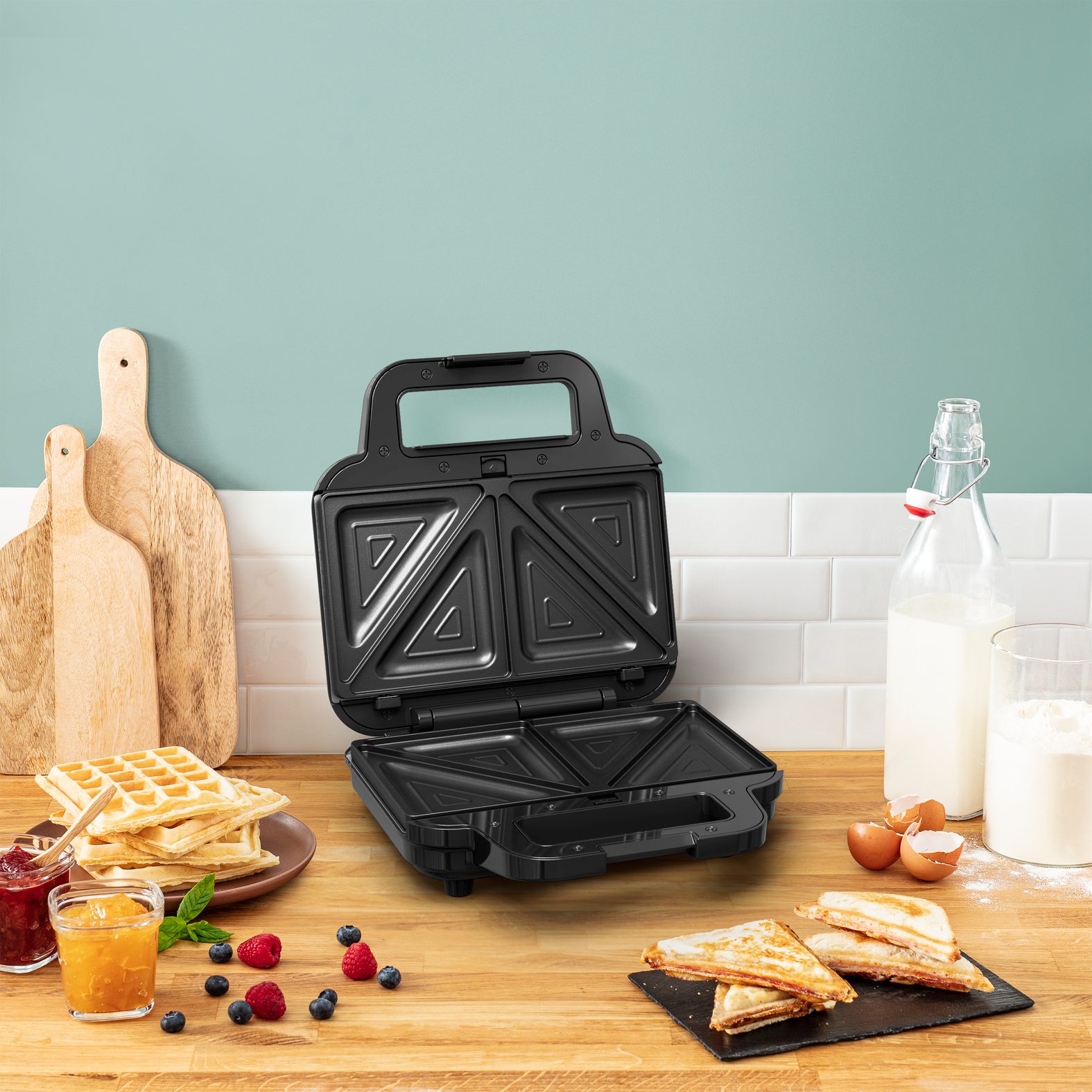TEFAL SW383D10 UltraCompact 3 az 1-ben szendvics-, gofri- és paninisütő – 7. kép
