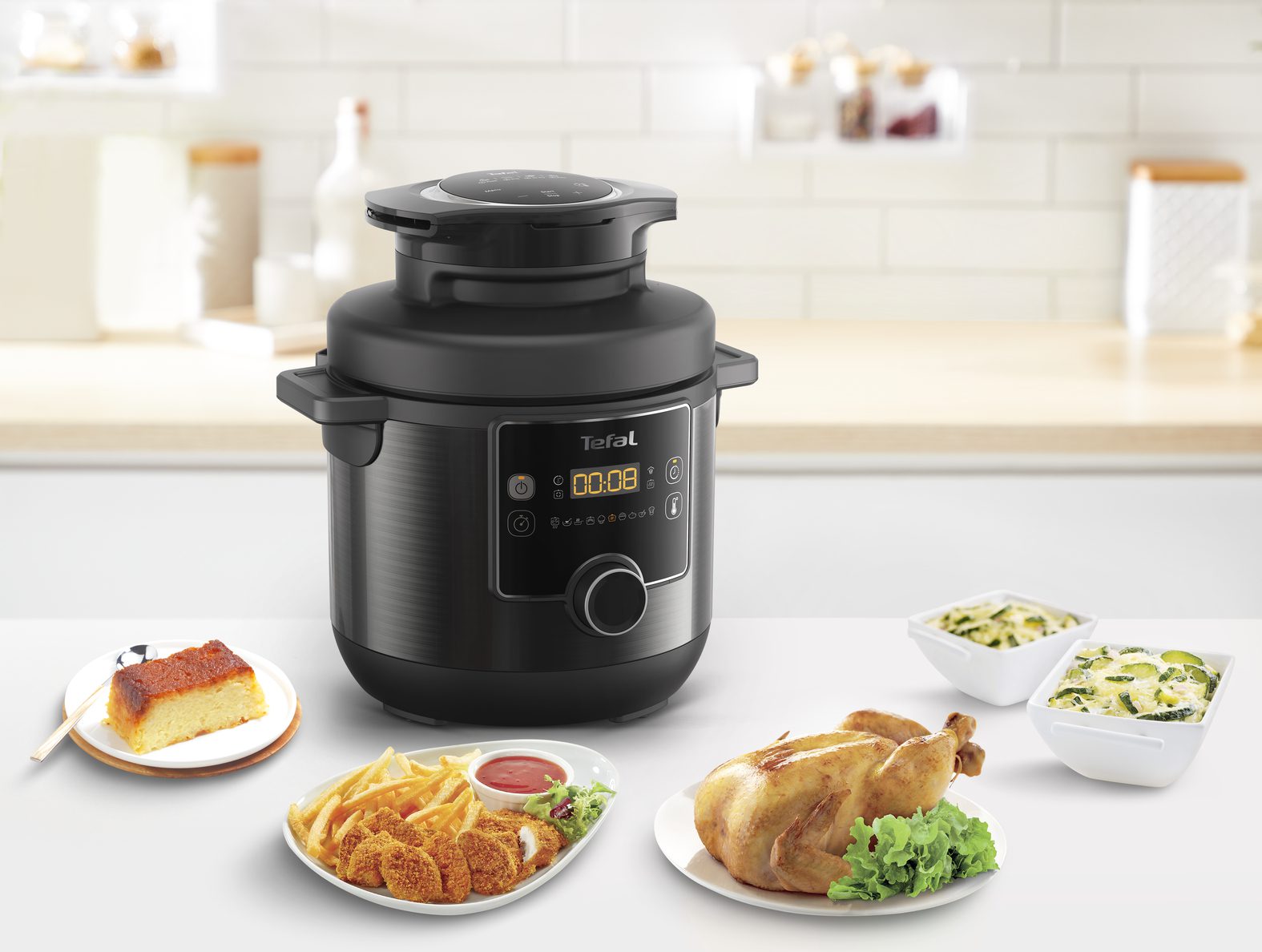 TEFAL CY778830 Turbo Cuisine & Fry multifunkciós elektromos gyorsfőző kukta – 6. kép
