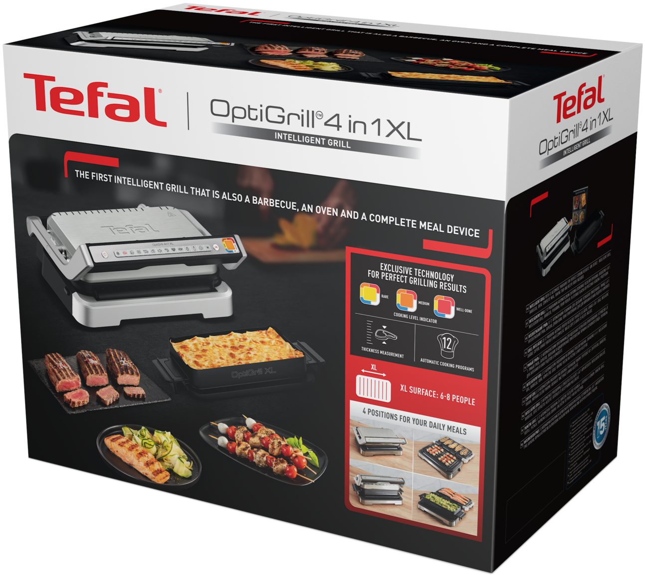 TEFAL GC784D30 OptiGrill XL intelligens 4 az 1-ben grillsütő – 5. kép
