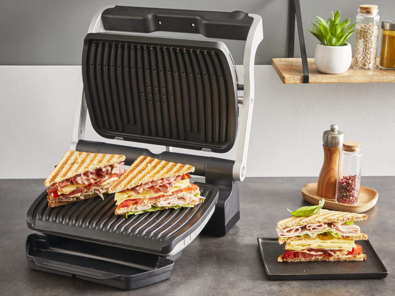 TEFAL GC718D10 intelligens kontakt grillsütő, 2000 W – 4. kép