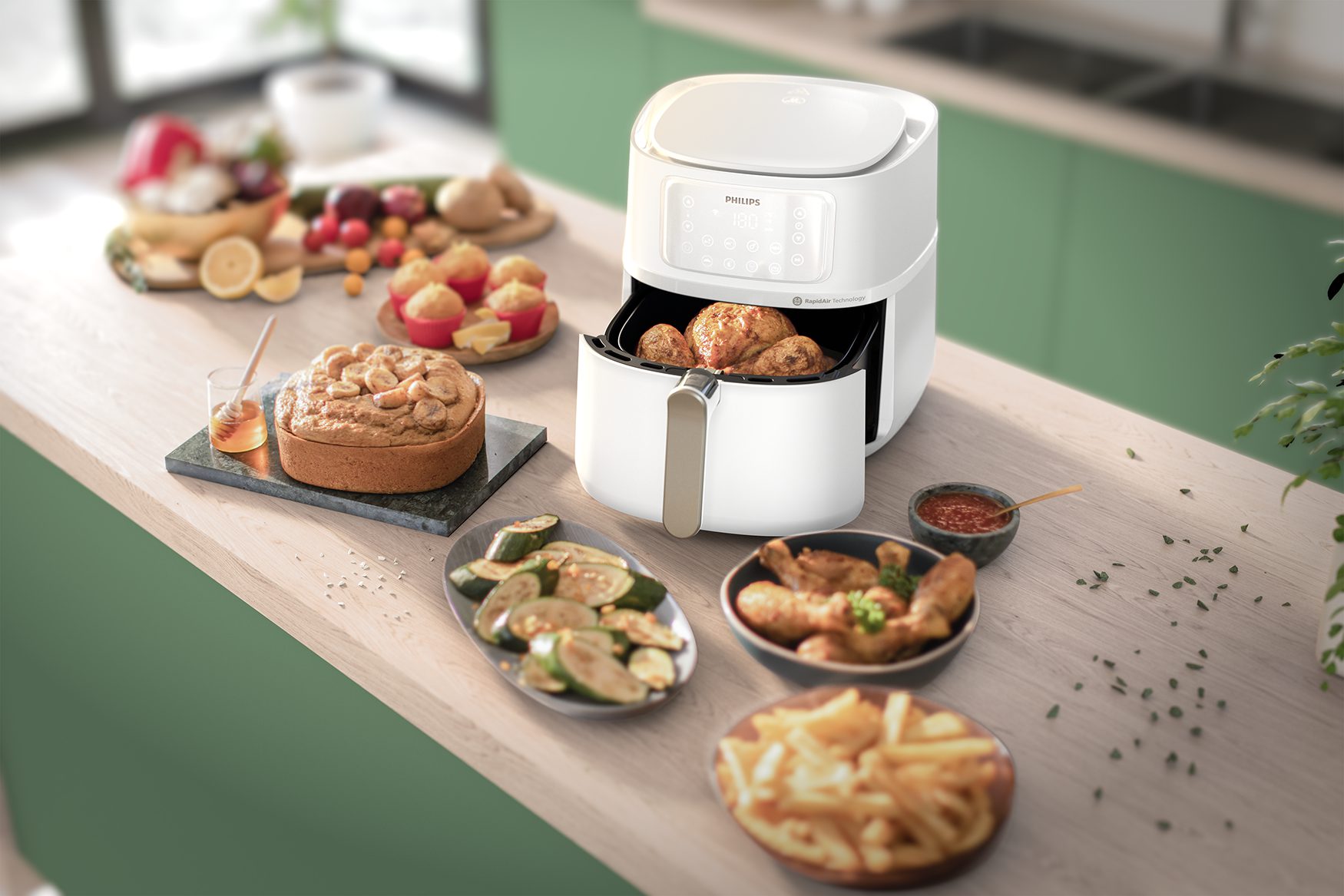 PHILIPS 5000 Series HD9285/00 csatlakoztatható airfryer 7,2 literes kosárral – 3. kép