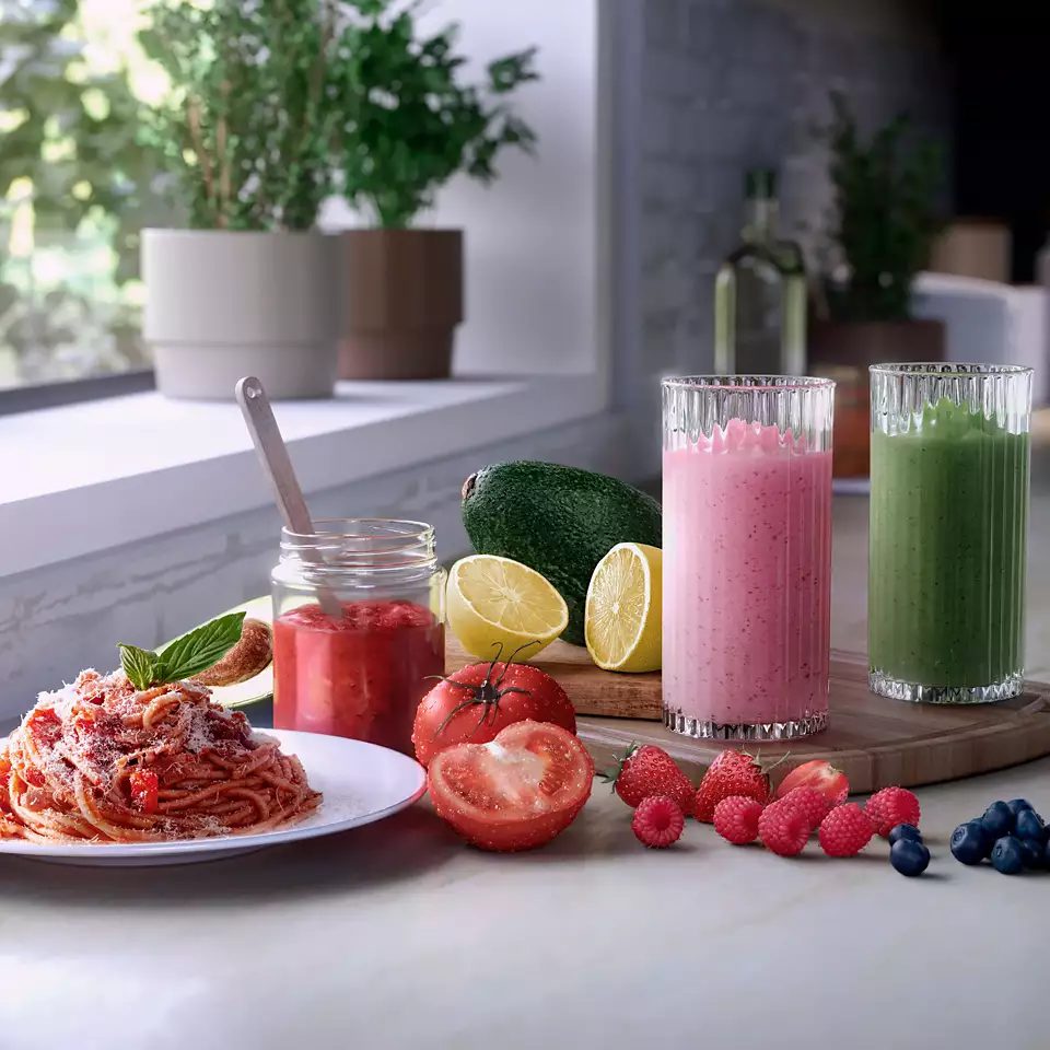 PHILIPS 5000 HR2765/00 800 W-os miniturmix 700 ml-es ivópohárral, szürke – 2. kép