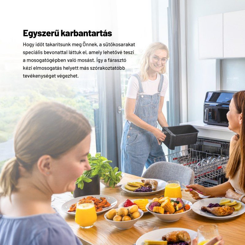 LAUBEN DualZone® Air Fryer 8000BC kétzónás forró levegős fritőz – 5. kép