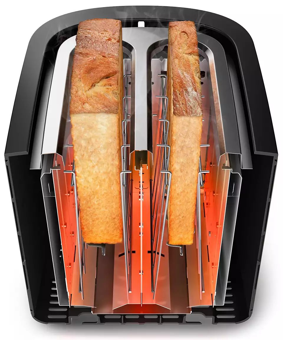 PHILIPS HD2650/30 Viva Collection 950 W-os, kétrekeszes kenyérpirító – 3. kép
