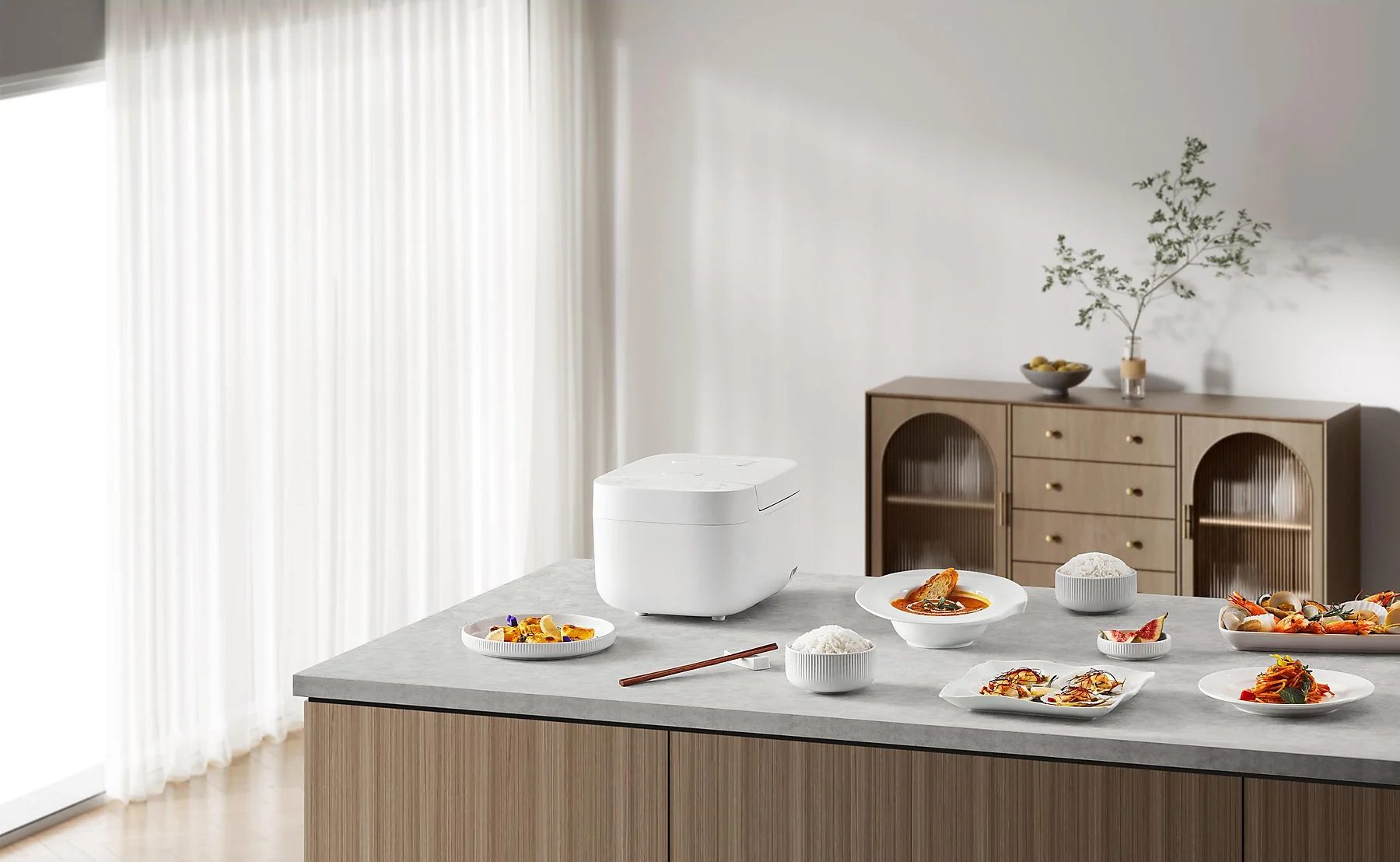 XIAOMI BHR7919EU Smart multifunkciós rizsfőző, 3 l, fehér – 7. kép