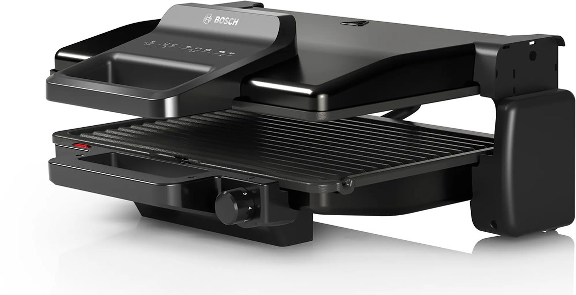 BOSCH TCG3323 3 az 1-ben kontaktgrill kerámiabevonatos lapokkal, 2000 W, fekete – 2. kép