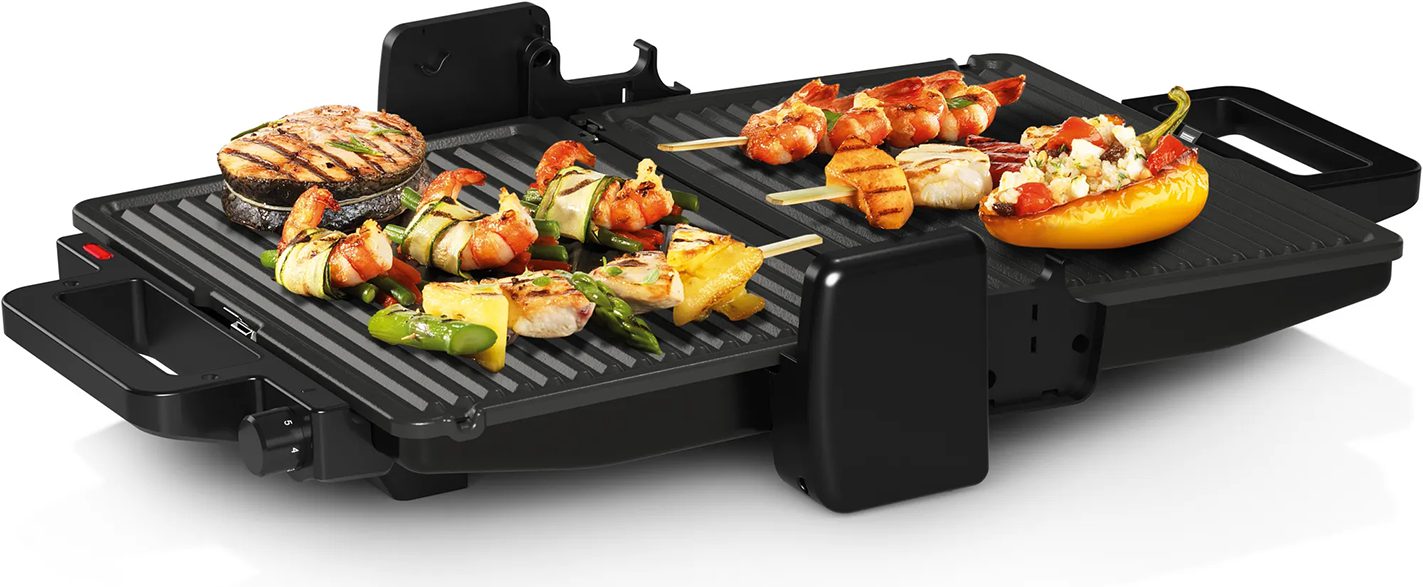 BOSCH TCG3323 3 az 1-ben kontaktgrill kerámiabevonatos lapokkal, 2000 W, fekete – 8. kép
