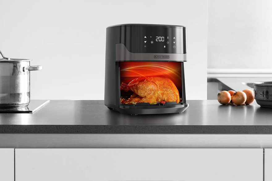 BLACK+DECKER BXAF6500E 6,5 literes forrólevegős sütő digitális kijelzővel – 4. kép