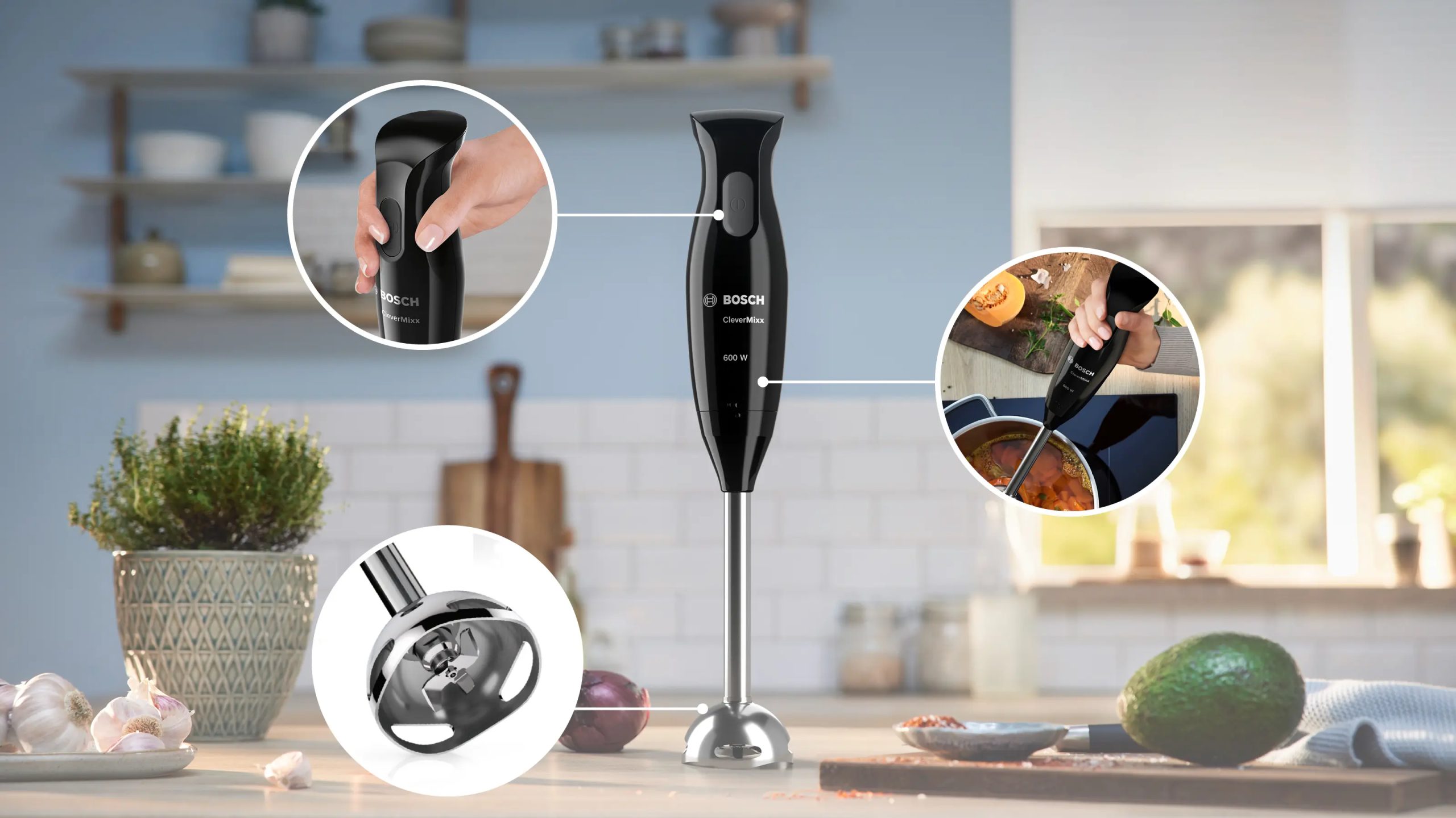 BOSCH MSM2650B botmixer szett aprítóval és habverővel – 8. kép