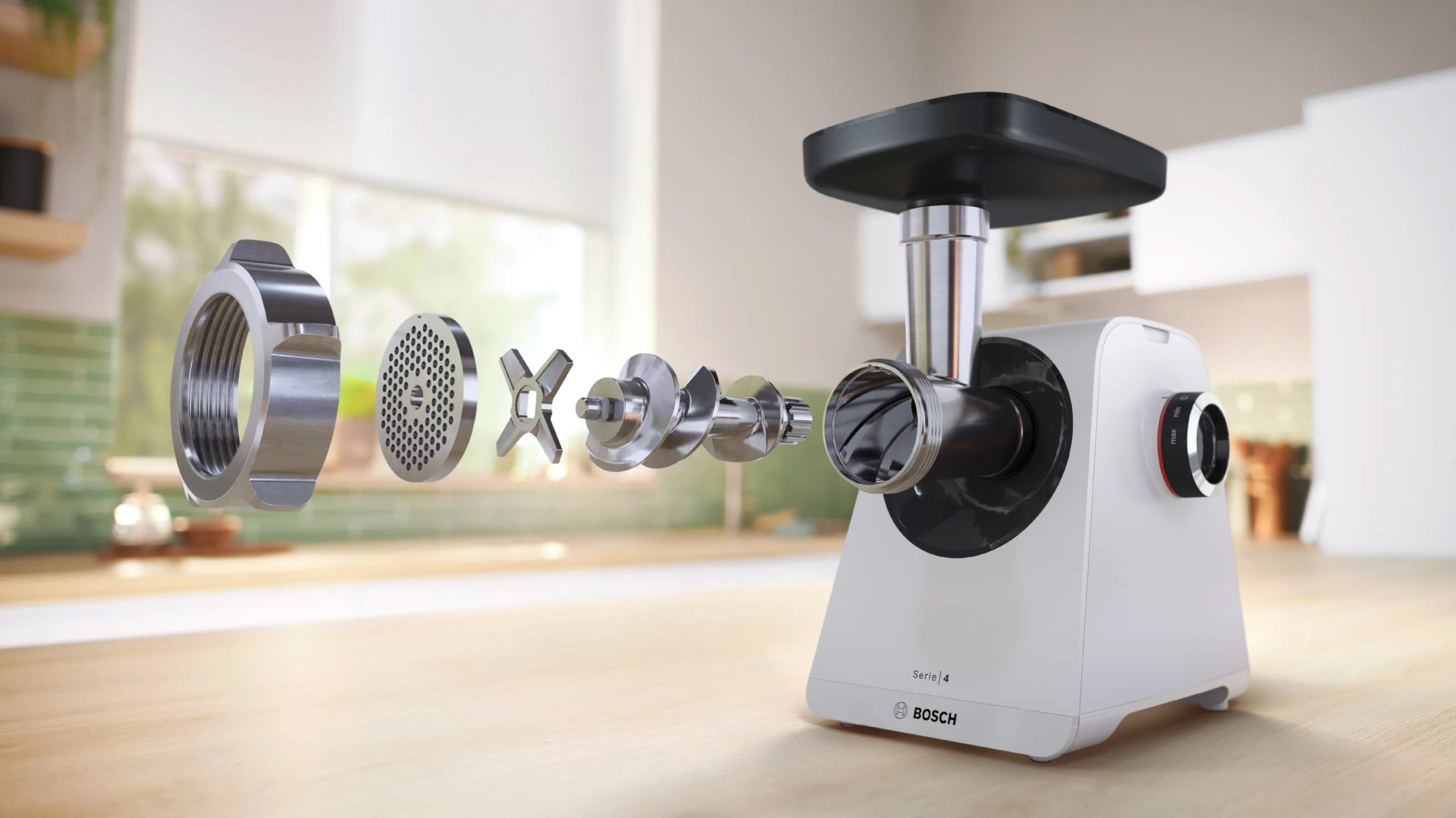 BOSCH MFWS420W MultiPower S4 húsdaráló 1900 W teljesítménnyel és kolbásztöltővel – 3. kép