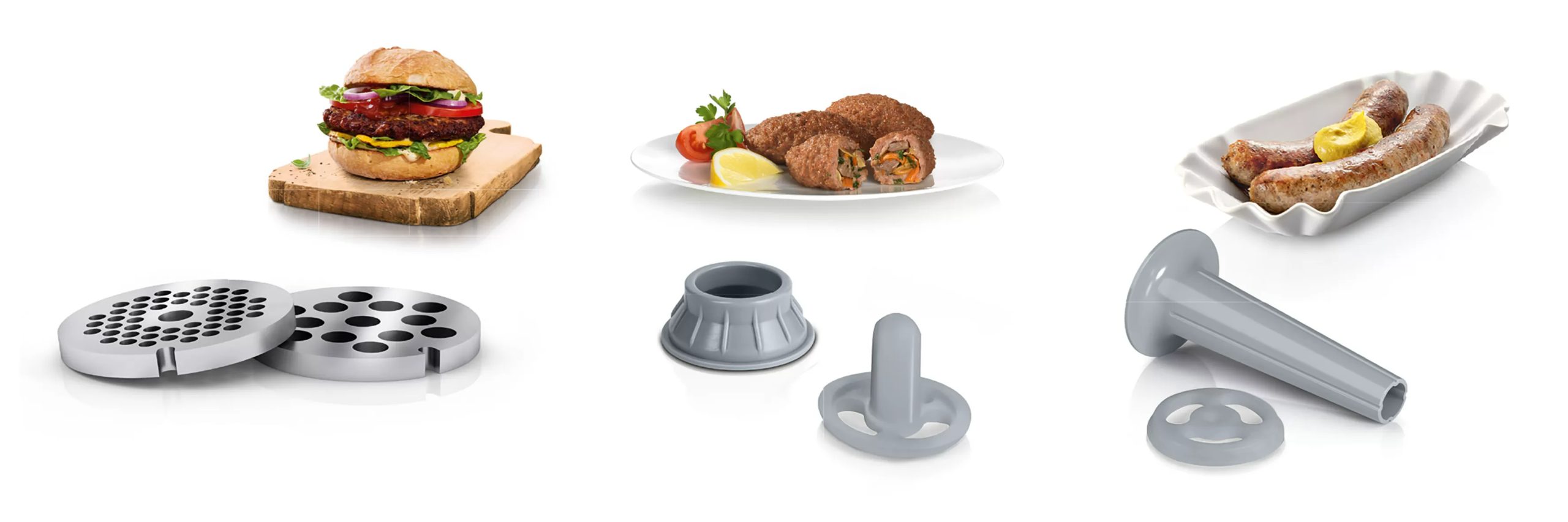 BOSCH MFW2520W húsdaráló 1500 W-os teljesítménnyel, kolbász- és kebbekészítővel – 9. kép