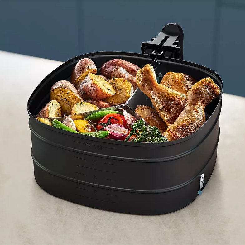 PHILIPS HD9916/00 rozsdamentes acél Airfryer kosármegosztó – 4. kép