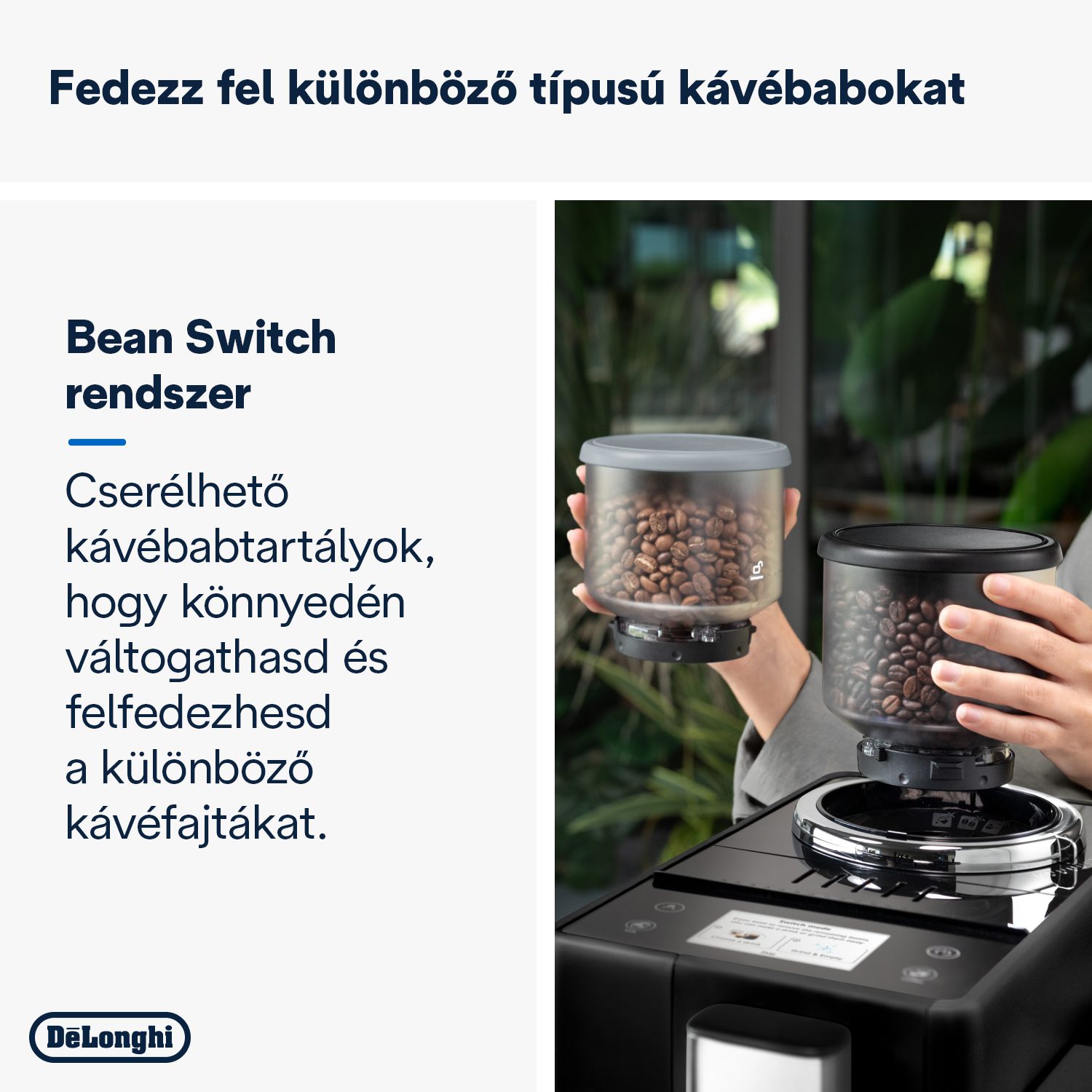 DE-LONGHI Rivelia EXAM440.55.B automata kávéfőző Bean Switch rendszerrel – 8. kép