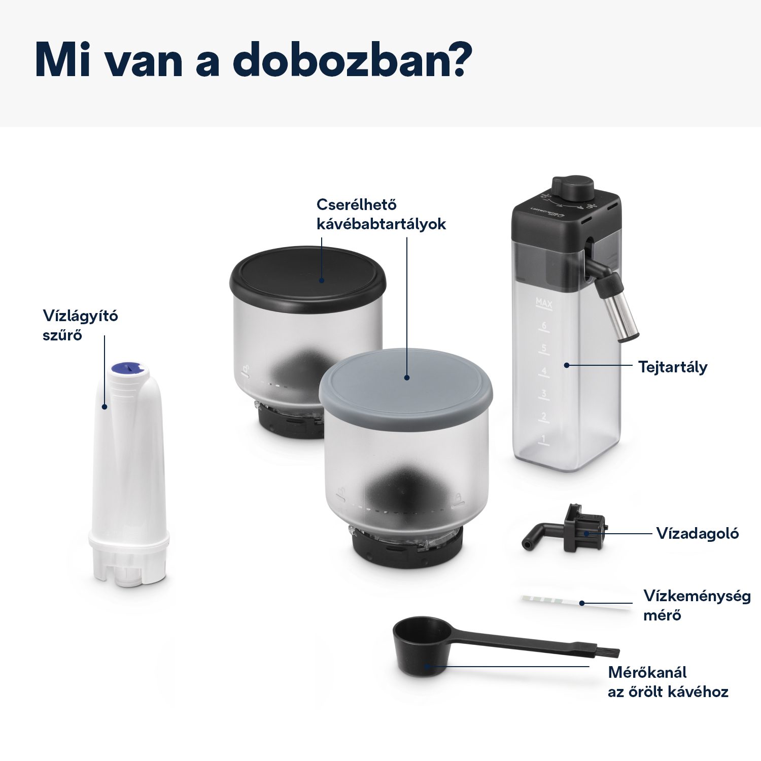 DE-LONGHI Rivelia EXAM440.55.B automata kávéfőző Bean Switch rendszerrel – 13. kép