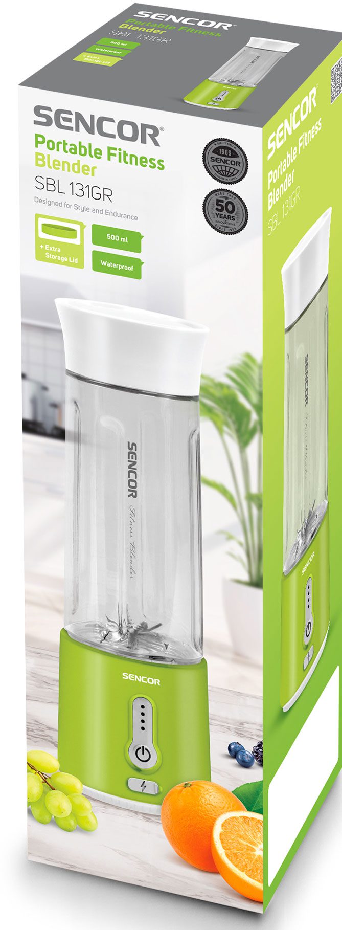 SENCOR SBL 131GR hordozható smoothie maker, 500 ml, zöld – 11. kép
