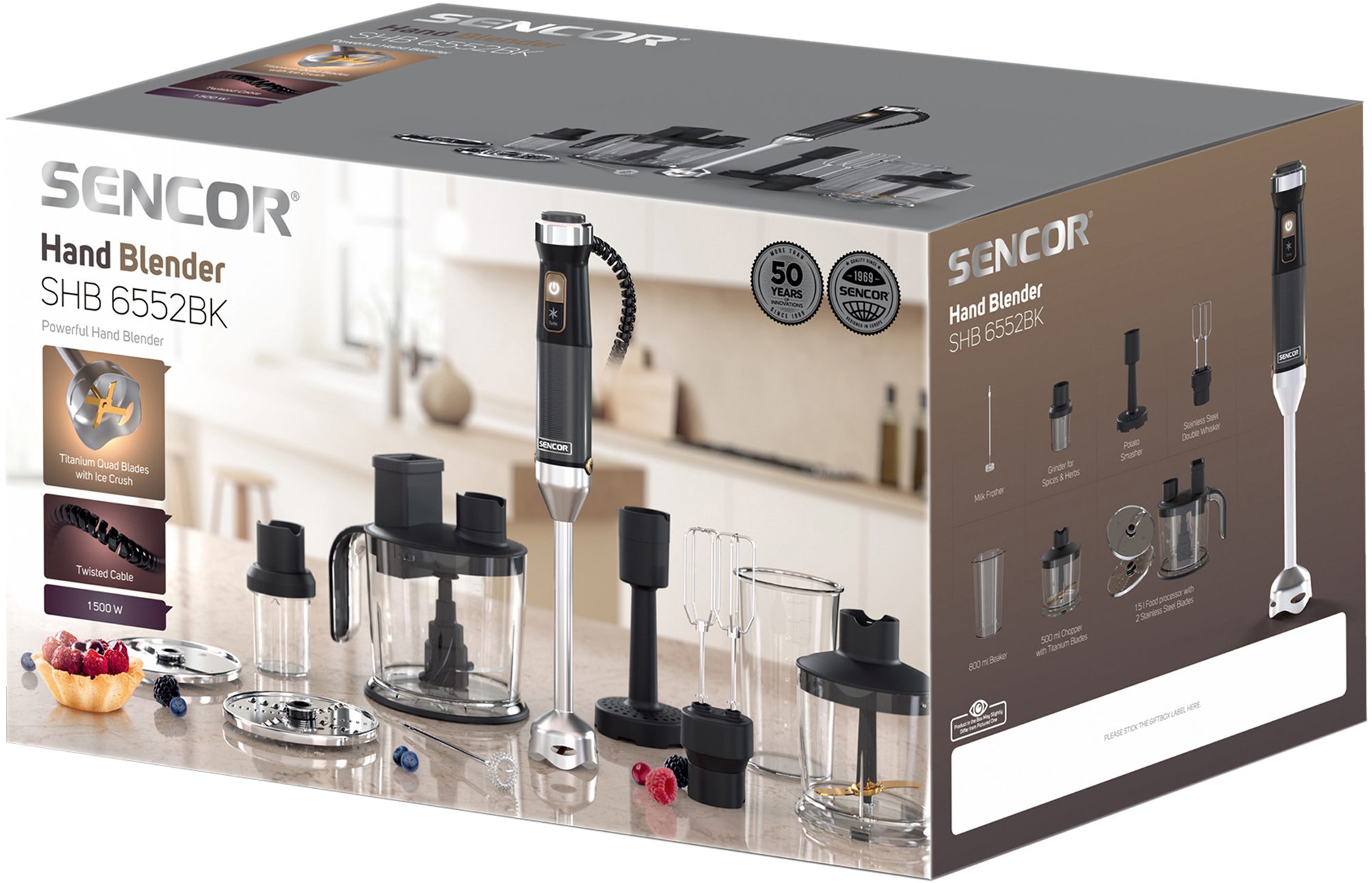 SENCOR SHB 6552BK multifunkciós botmixer szett, 1500 W – 16. kép