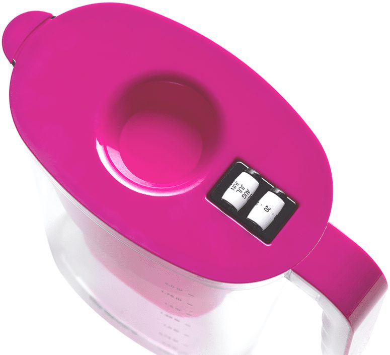 BWT Vida manual vízszűrő kancsó, 2,6 l, 3 szűrőbetéttel, rózsaszín – 2. kép
