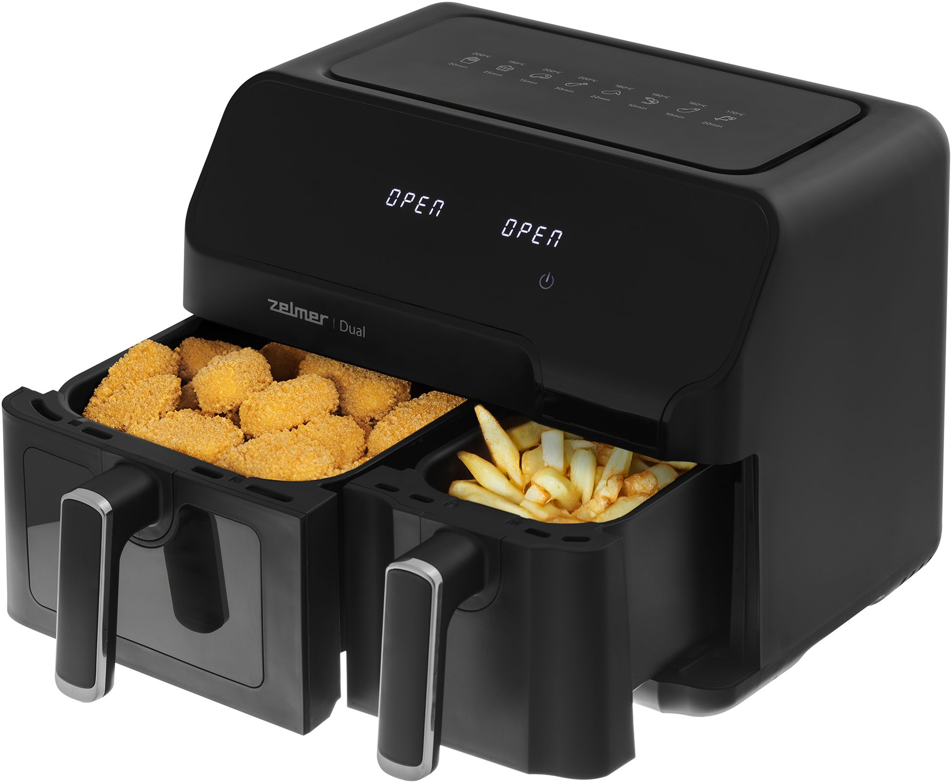 ZELMER ZAF9000 kétkosaras forrólevegős sütő, 9 l, 2700 W – 5. kép