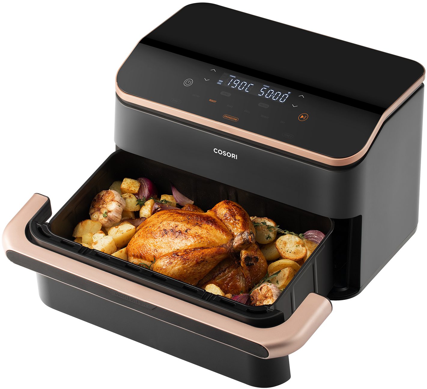 COSORI Dual Blaze TwinFry 10 literes, kétzónás forrólevegős sütő – 2. kép