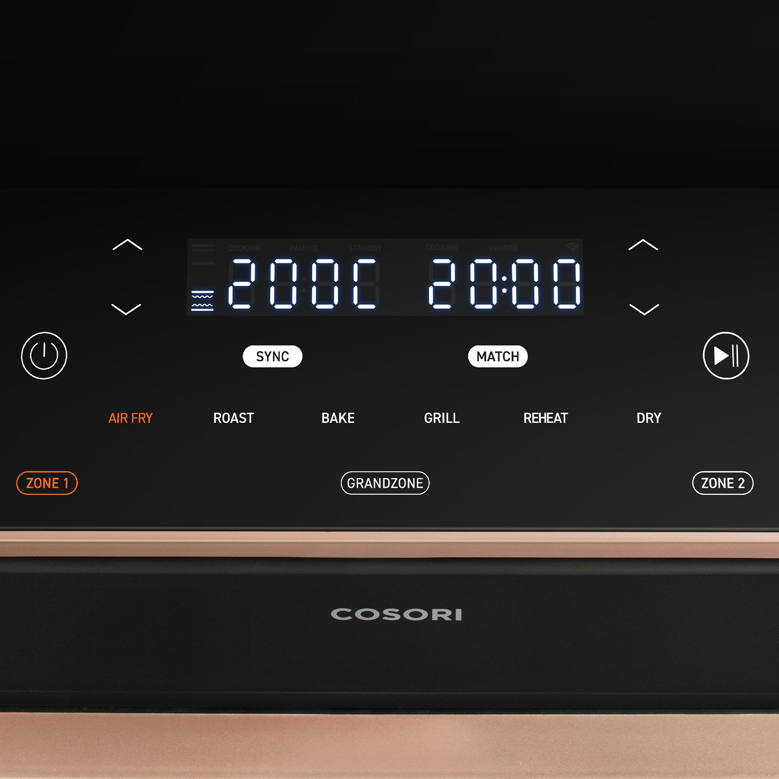 COSORI Dual Blaze TwinFry 10 literes, kétzónás forrólevegős sütő – 5. kép