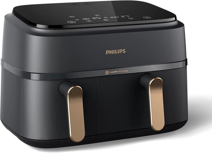 PHILIPS NA352/00 3000 Series 9 literes, dupla kosaras forrólevegős sütő – 2. kép