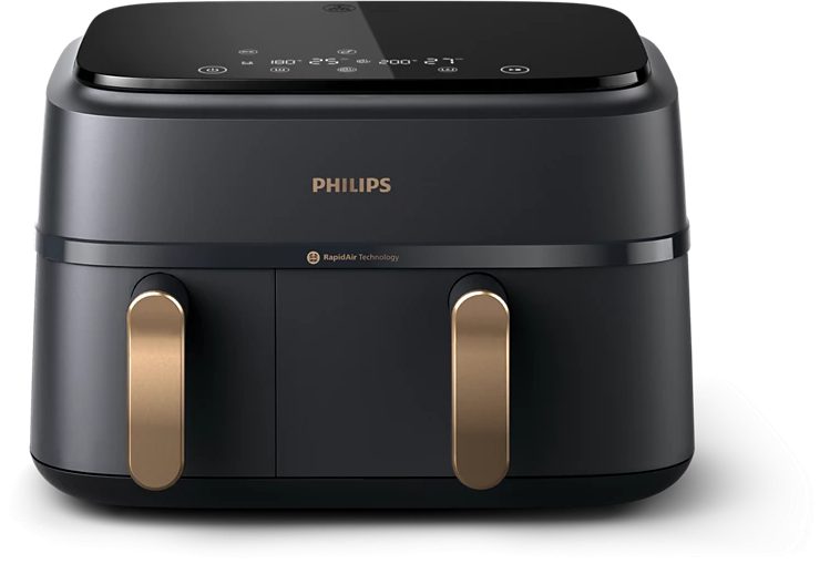 PHILIPS NA352/00 3000 Series 9 literes, dupla kosaras forrólevegős sütő – 4. kép