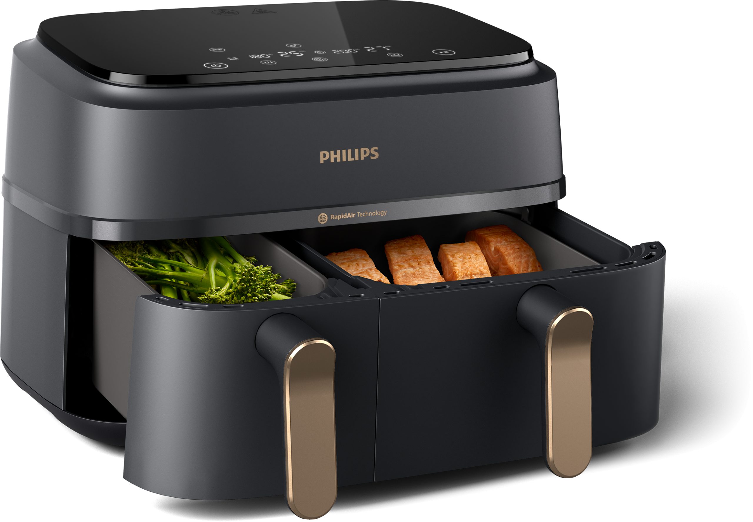 PHILIPS NA352/00 3000 Series 9 literes, dupla kosaras forrólevegős sütő – 5. kép