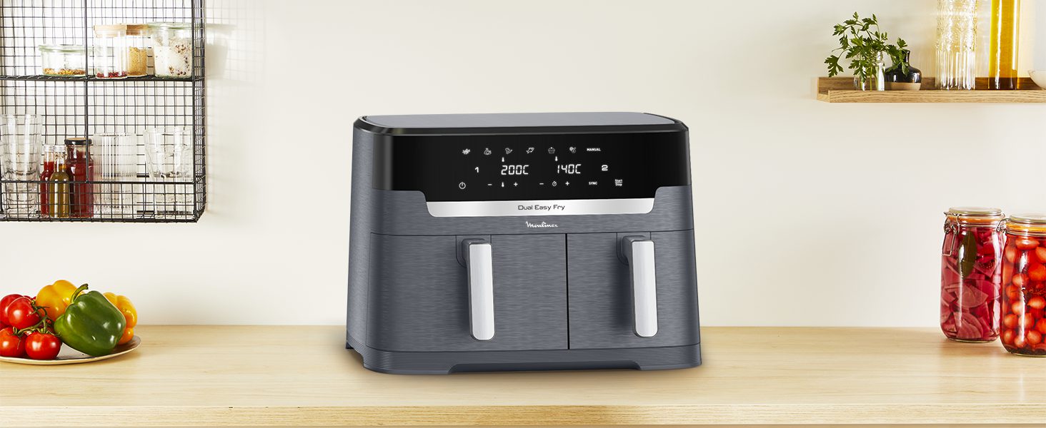 TEFAL EY942HE0 XXL Dual Easy Fry 11 literes, kétkosaras forrólevegős fritőz – 6. kép