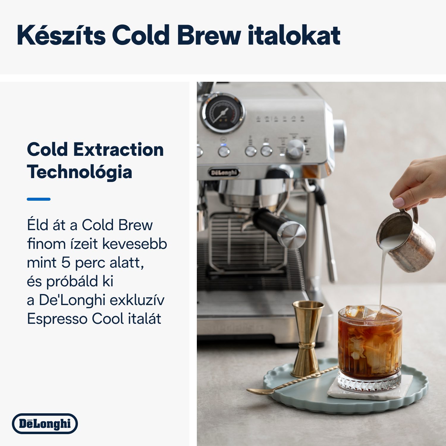 DE-LONGHI La Specialista Prestigio EC9555.M őrlős karos eszpresszó kávéfőző – 7. kép