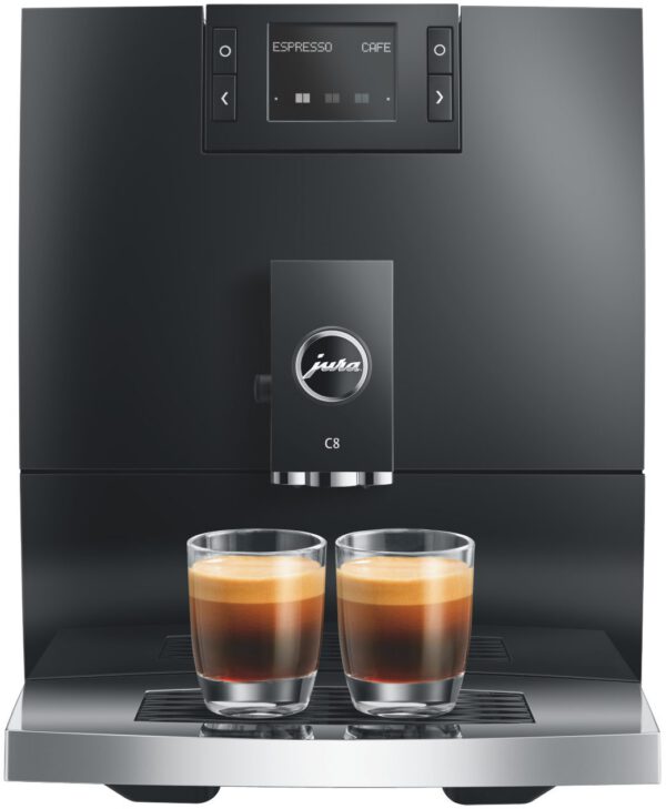 JURA C8 Piano Black (EA) automata kávéfőző Easy Control Panel kezelőfelülettel