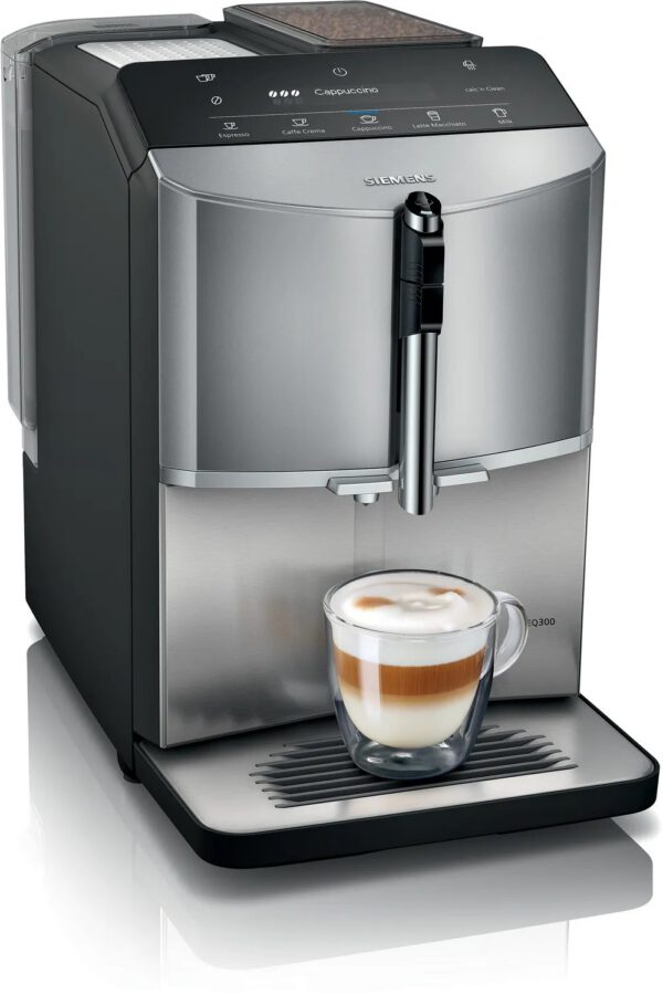 SIEMENS TF305E04 EQ300 automata kávéfőző 15 bar nyomással és tejhabosítóval