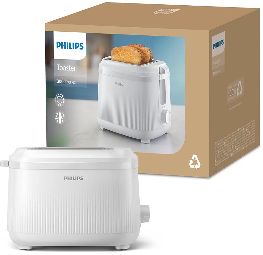 PHILIPS HD2511/00 900 W-os kenyérpirító 2 réssel és 8 pirítási fokozattal – 6. kép