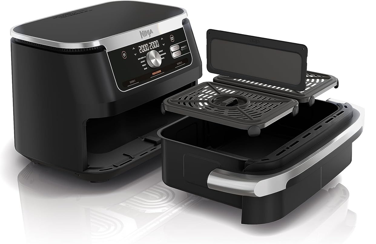 NINJA AF500EU Foodi FlexDrawer 10,4 literes kétzónás forrólevegős sütő – 2. kép