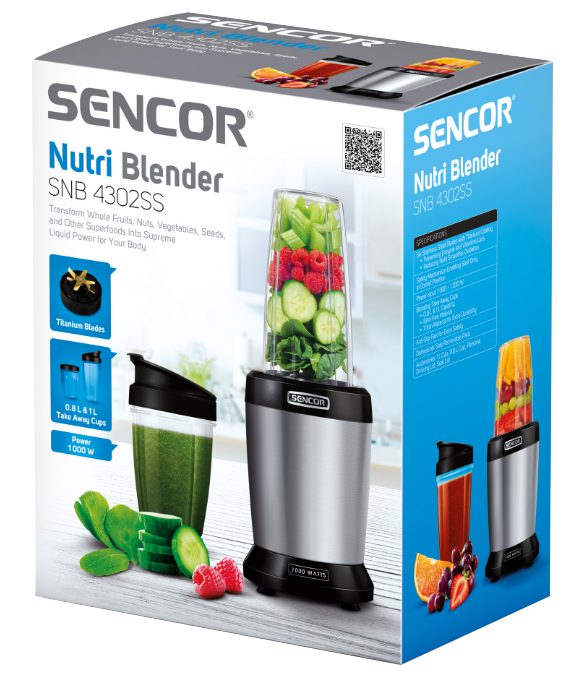 SENCOR SNB 4302SS Nutri turmixgép Tritan palackokkal – 3. kép