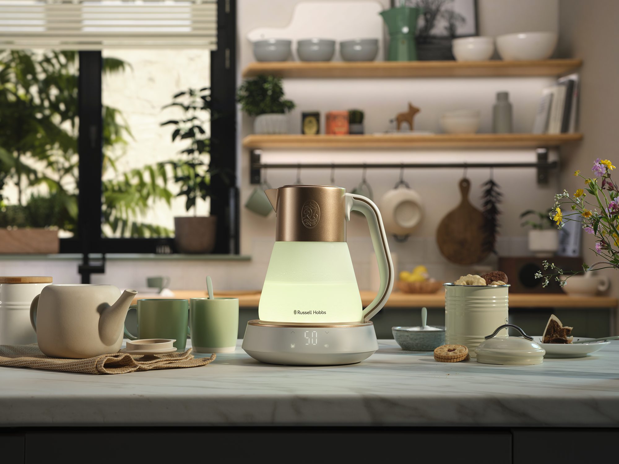 RUSSELL HOBBS 27450-70/RH Calm üveg vízforraló színváltó fénnyel és dallamokkal – 4. kép