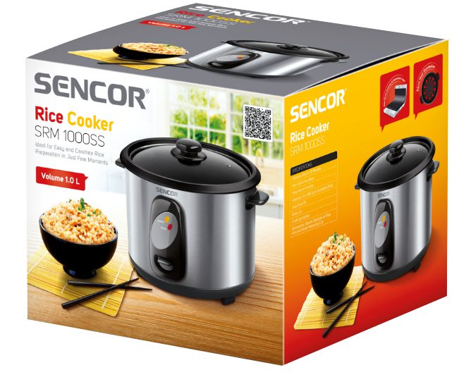SENCOR SRM 1000SS automata rizsfőző 1 literes tapadásmentes edénnyel – 4. kép