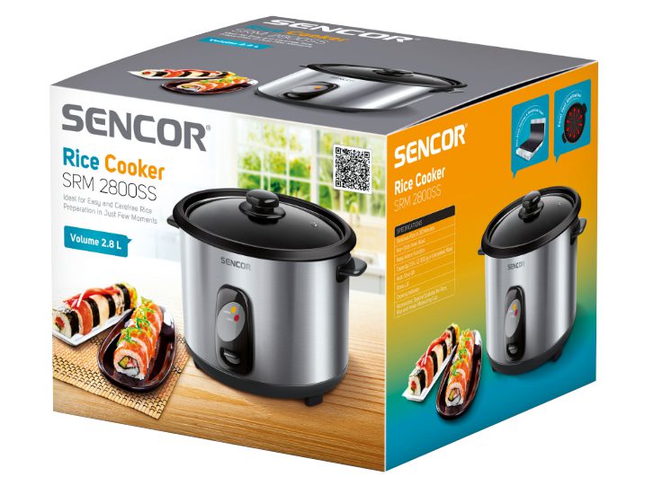 SENCOR SRM 2800SS automata rizsfőző 2,8 literes tapadásmentes edénnyel – 4. kép