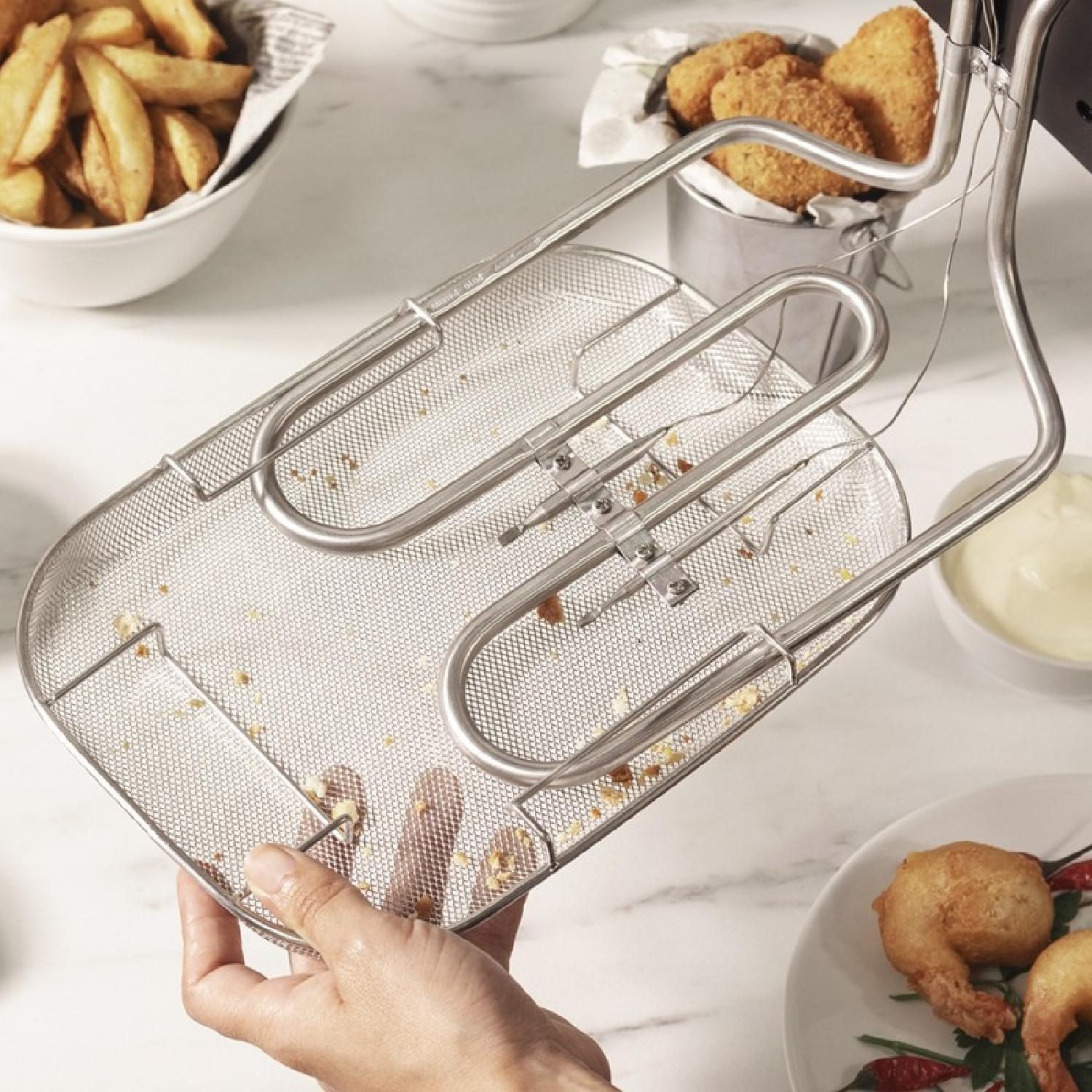 ZOKURA Z1438 olajszűrős olajsütő, 3 l, 2000 W, piros – 7. kép