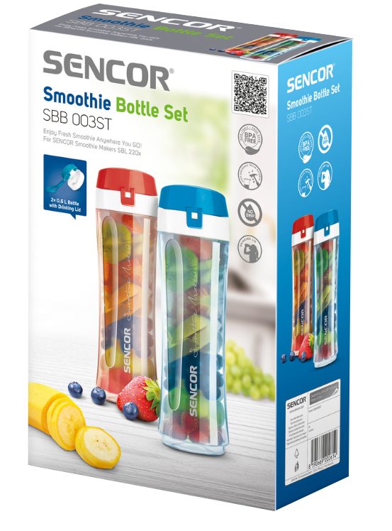 SENCOR SBB 003ST smoothie palack készlet, 2 db, 0,6 literes kivitel – 2. kép