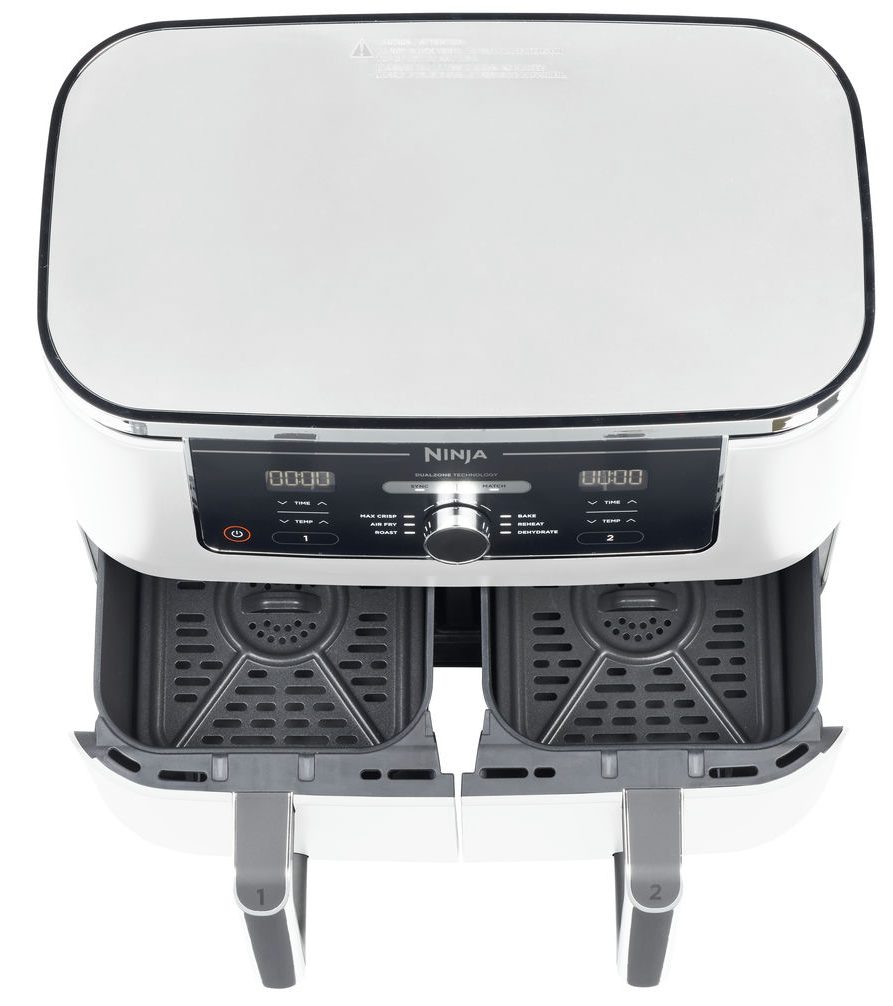 NINJA AF400EUWH Foodi MAX Dual Zone 9,5 l-es fehér forrólevegős sütő – 4. kép
