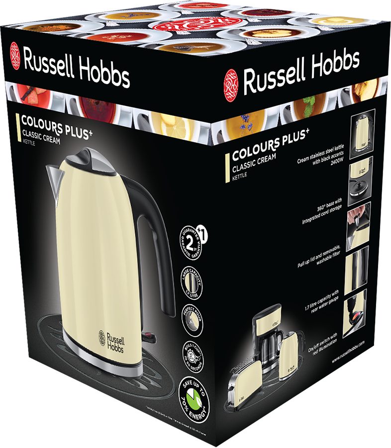 RUSSELL HOBBS 20415-70/RH Colours Plus+ krém, 1,7 literes vízforraló – 5. kép