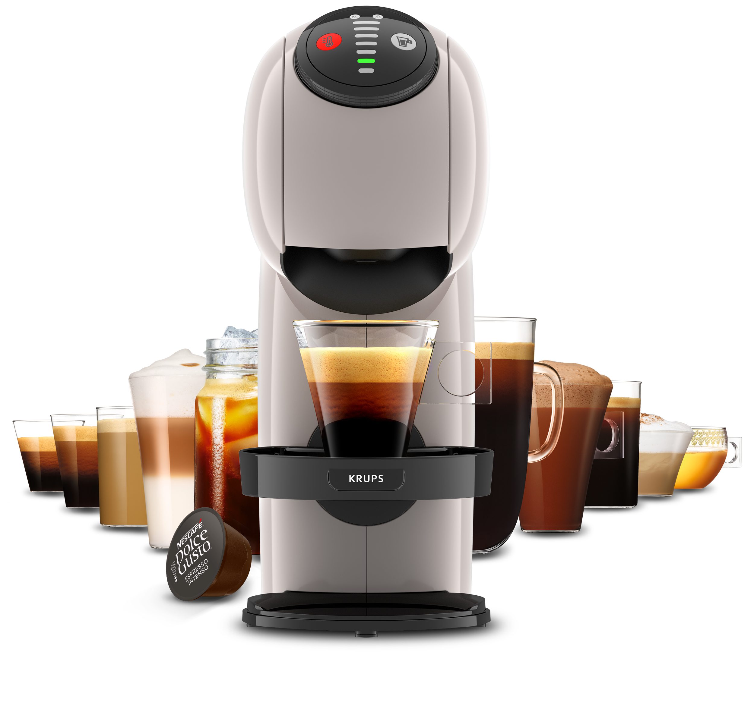 KRUPS KP243AF0 Dolce Gusto Genio S kapszulás kávéfőző szürkésbarna kivitelben – 7. kép