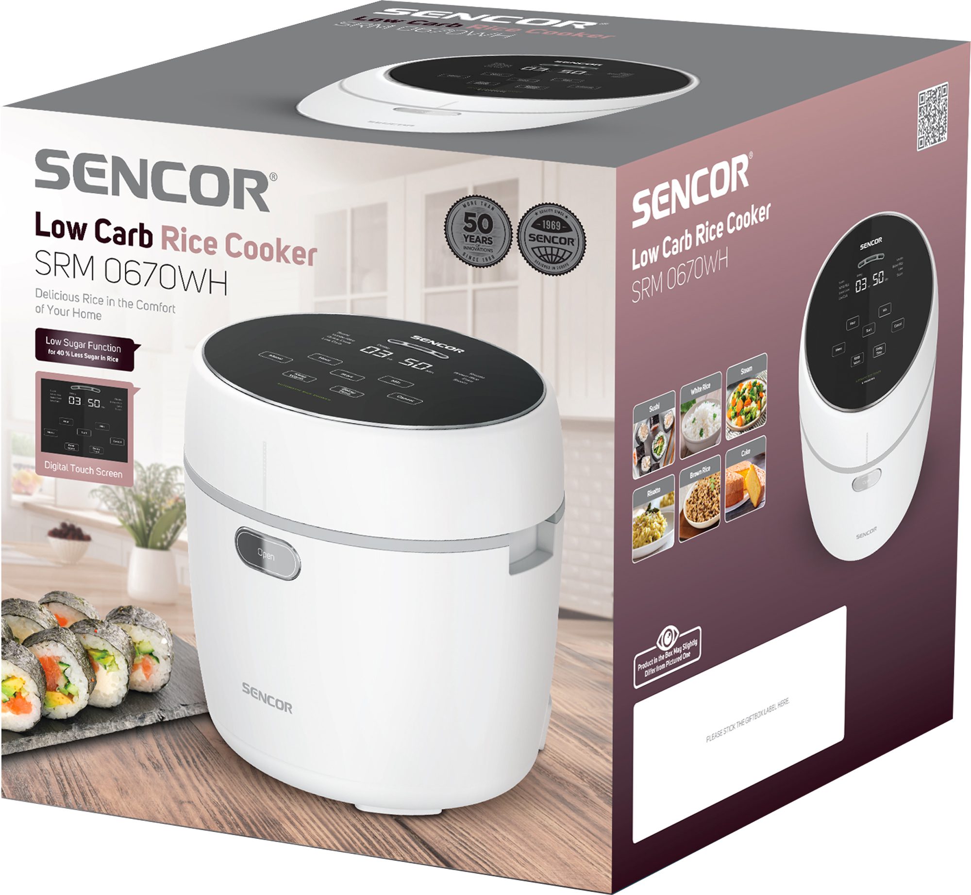 SENCOR SRM 0670WH Low Carb rizsfőző 8 programmal, 0,6 literes – 18. kép
