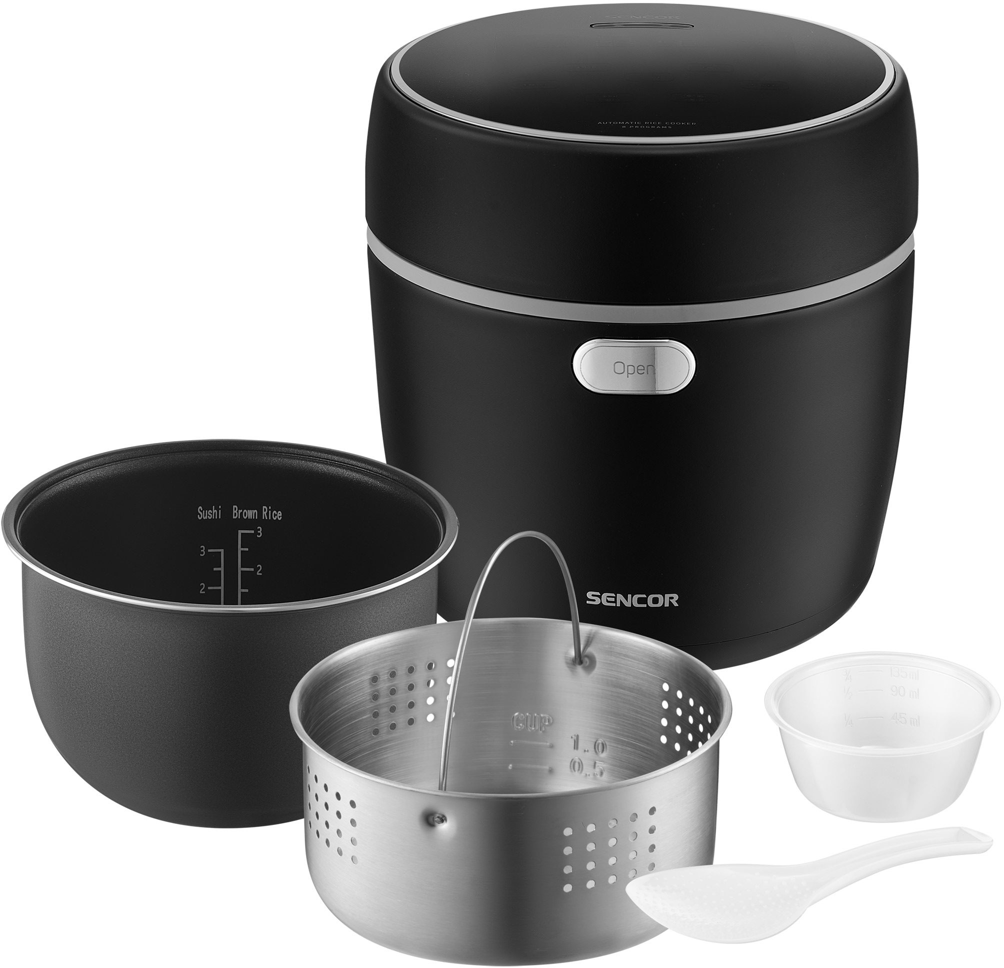 SENCOR SRM 0671BK Low Carb digitális rizsfőző 8 programmal, 0,6 l – 4. kép