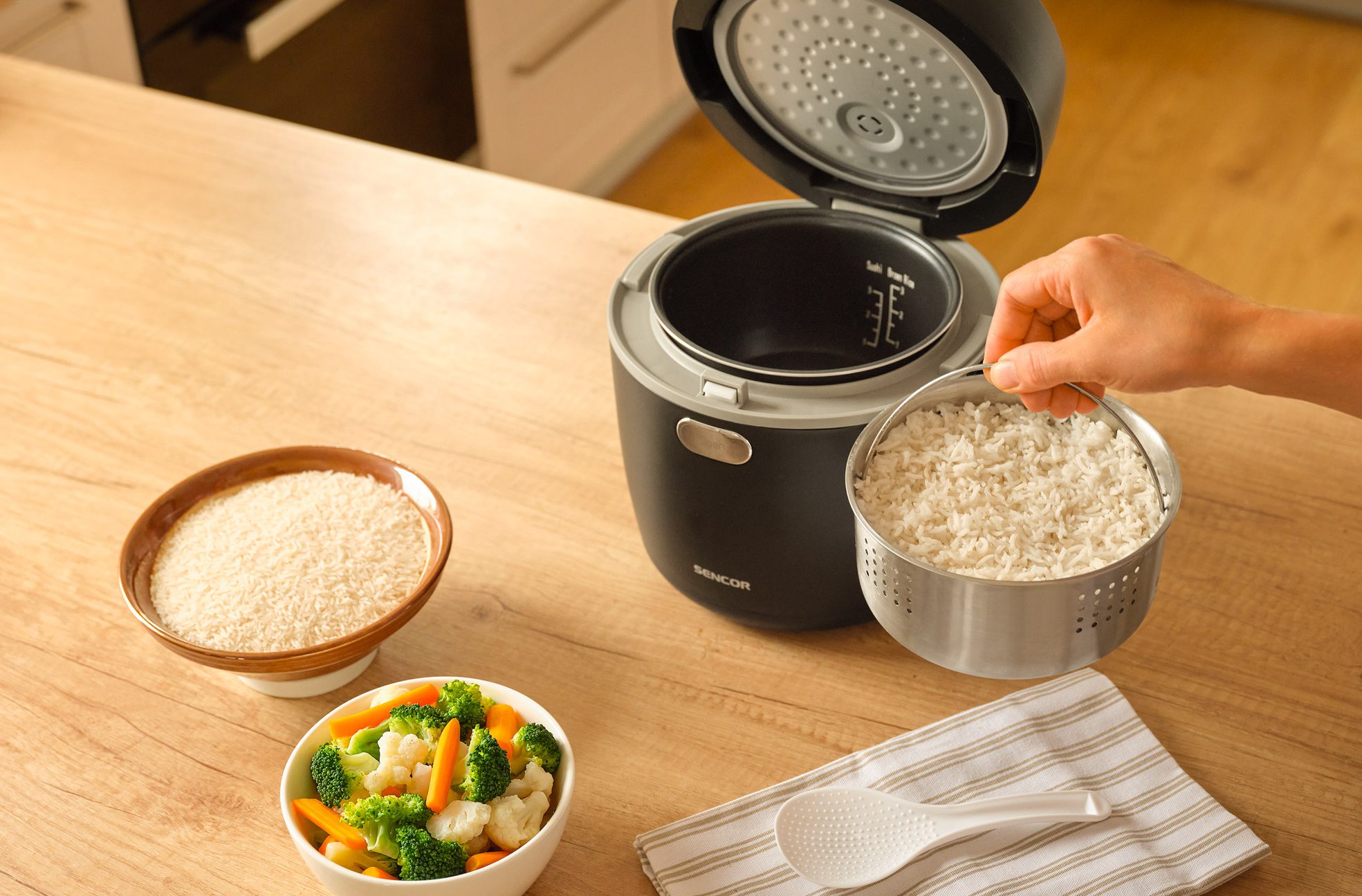 SENCOR SRM 0671BK Low Carb digitális rizsfőző 8 programmal, 0,6 l – 15. kép