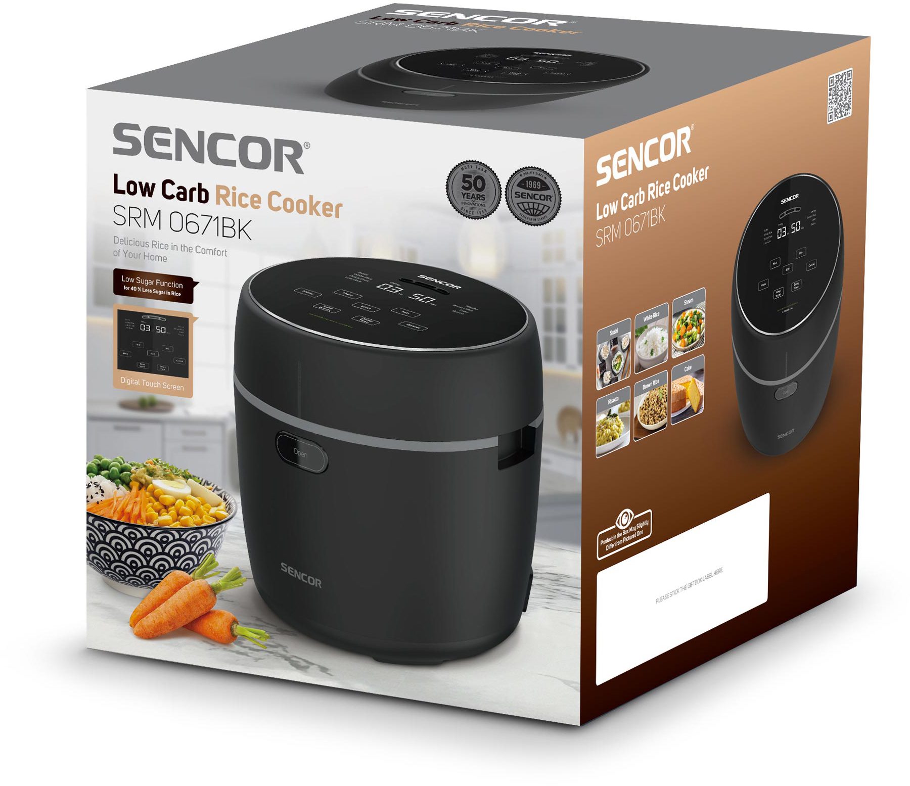 SENCOR SRM 0671BK Low Carb digitális rizsfőző 8 programmal, 0,6 l – 16. kép