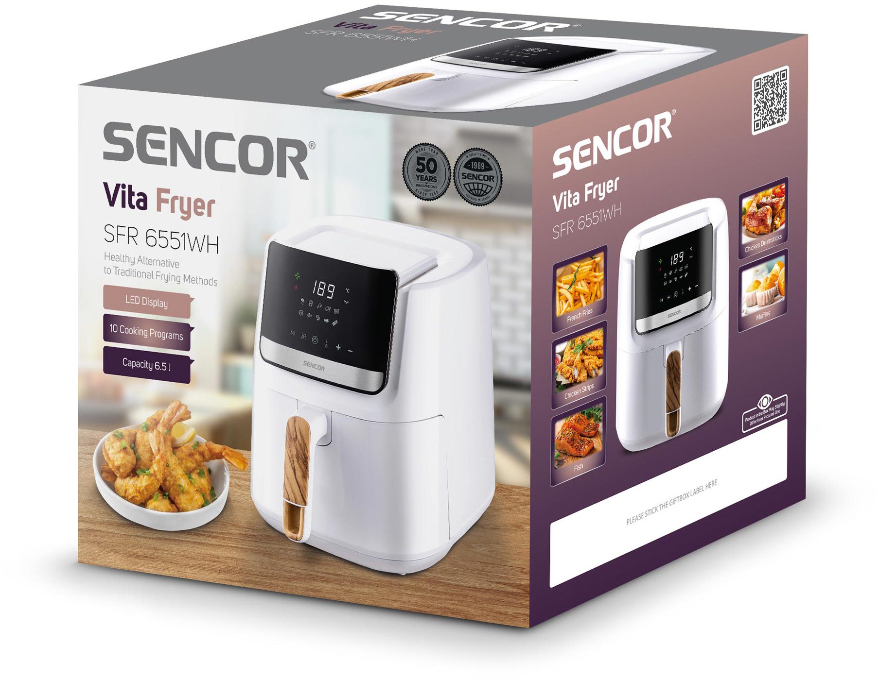 SENCOR SFR 6551WH 6,5 literes forrólevegős fritőz – 12. kép