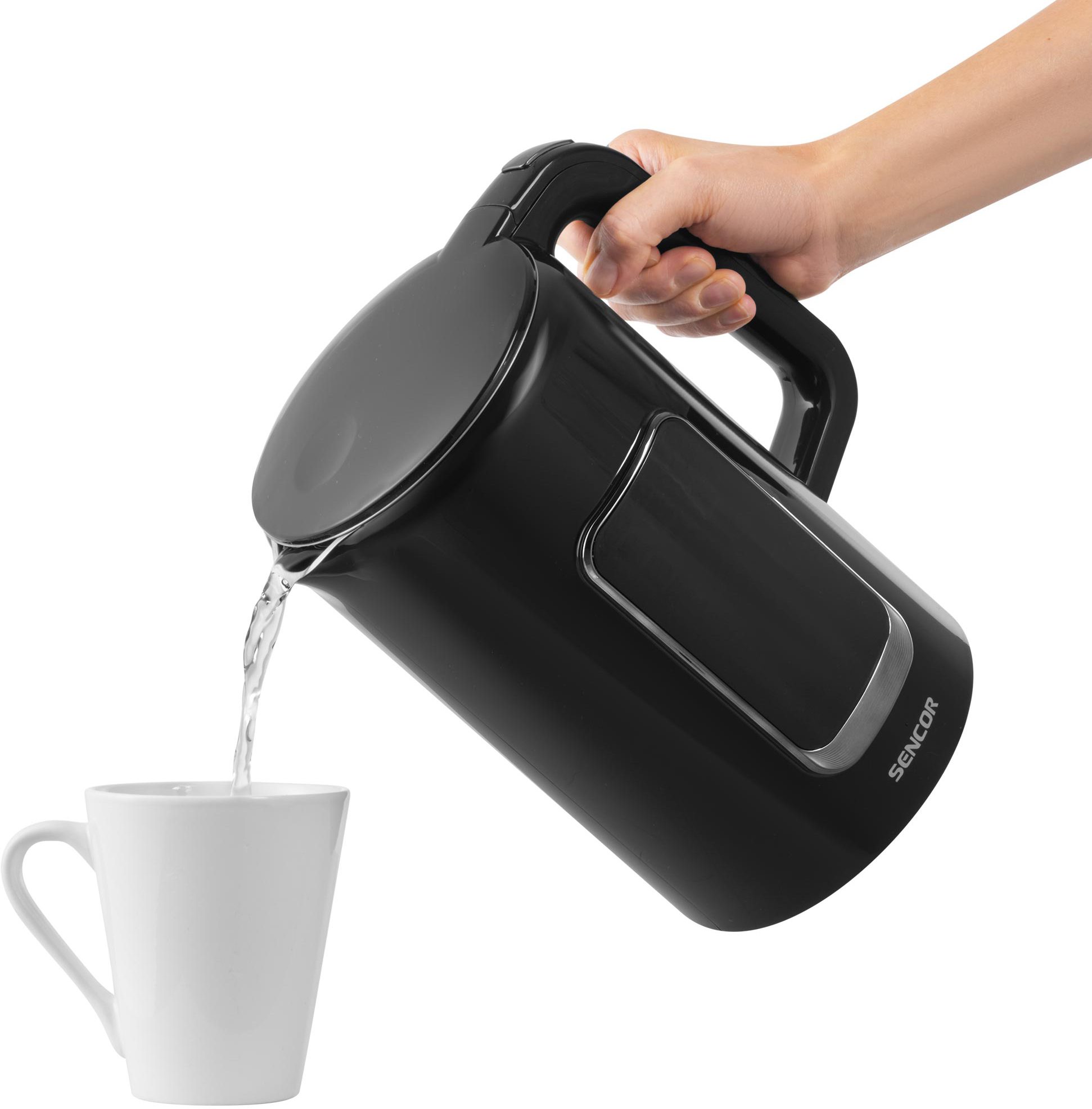 SENCOR SWK 0951BK duplafalú, hőfokszabályozós vízforraló, 1,7 l – 4. kép