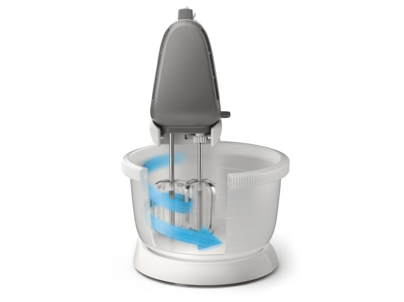 PHILIPS HR3745/00 tálas mixer 450 W-os motorral és 3 literes forgótállal – 3. kép